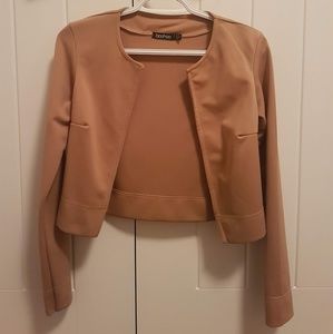 Camel cropped jacket size US 4